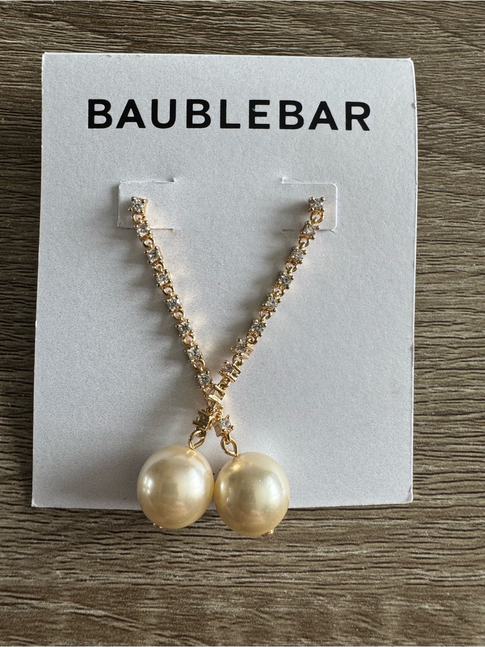BaubleBar Laney Pave & Imitation Pearl Earrings